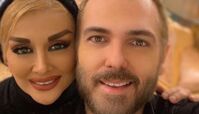 سلفی عاشقانه کوروش تهامی و همسرش +عکس