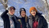 تیپ زمستونی لیندا کیانی و دوستانش در کوه + عکس