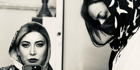 سلفی فریبا نادری در اتاق گریم + عکس