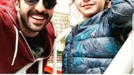 بازیگر سریال "لحظه گرگ و میش" در کنار دختر زیبایش+عکس
