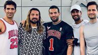 حضور پویا امینی در باشگاه بدنسازی در کنار دوستان ورزشکارش