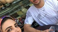لیندا کیانی و آقای خواننده در آب میوه فروشی+عکس
