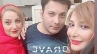 خانم بازیگر در کنار خو‌اهر و برادرش + عکس
