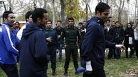شوت محکم و دردسر ساز آرش برهانی/عکس