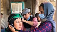 فاطمه گودرزی در حال گریمی متفاوت + عکس