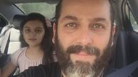 سلفی امیررضا دلاوری با دخترش در ماشین + عکس
