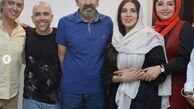 لیلا بلوکات در کنار مازیار فلاحی و داود میرباقری