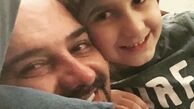 سلفی از جنس برزو ارجمند با پسر بازیگوشش + عکس