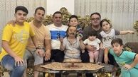 اسدالله یکتا و فرزندان و نوه هایش در خانه + عکس