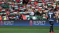 استقبال جالب تماشاگران اسکاتلندی از تیم اسرائیل+تصاویر