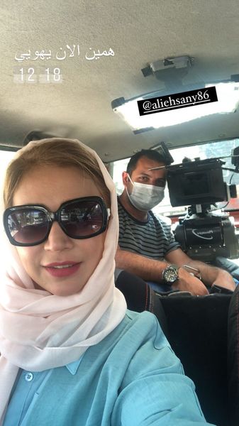 شبنم قلی خانی در پشت صحنه کار جدیدش + عکس