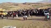جاده کهنوج برای دقایقی بسته شد