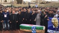 نماز میت بر پیکر پورحیدری/عکس