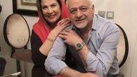بازیگر مشهور در کنار همسرش + عکس