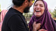 خنده های از ته دل نگین معتضدی و همسرش + عکس