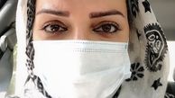 الهام پاوه نژاد با ماسک در تاکسی + عکس