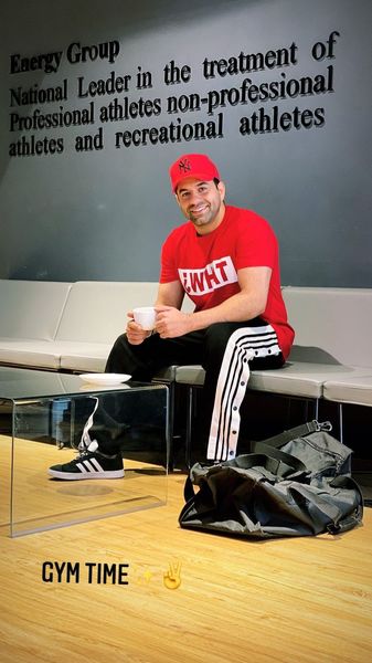 رضا بهرام در باشگاه + عکس