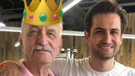 پویا امینی و‌ پدرش + عکس