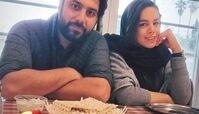 تیپ و استایل احسان خواجه امیری در کنار همسرش