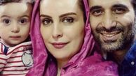 زنده یاد ماهچهره خلیلی در کنار همسر و فرزندش + عکس