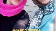 سلفی سارا منجزی پور با دوستش + عکس