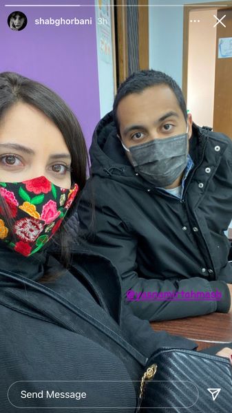 شبنم قربانی وو همسرش + عکس