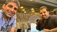 رستوران گردی آقای بازیگر و دوستش + عکس