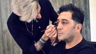 وحید شیخ زاده در حال گریم + عکس