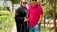 تیپ صورتی همسر نرگس محمدی در پارک+عکس