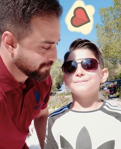 عاشقانه های بابک جهانبخش برای پسرش + عکس