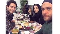 رستوران گردی بابک حمیدیان و همسرش+عکس