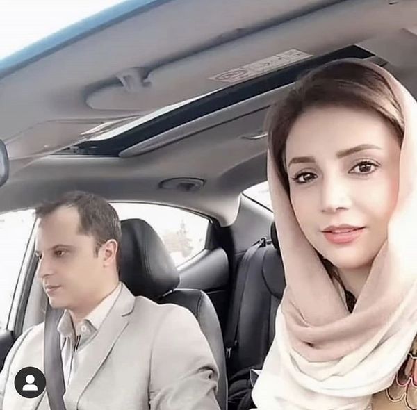 شبنم‌ قلی خانی  و همسرش در ماشین لاکچریشون + عکس