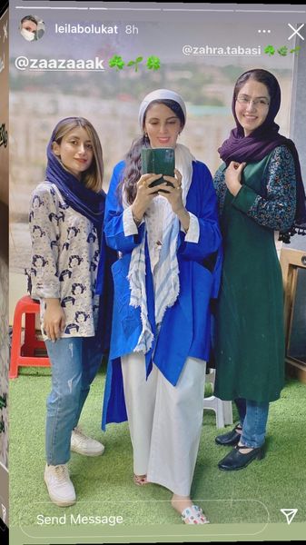 عکس سه نفره لیلا بلوکات