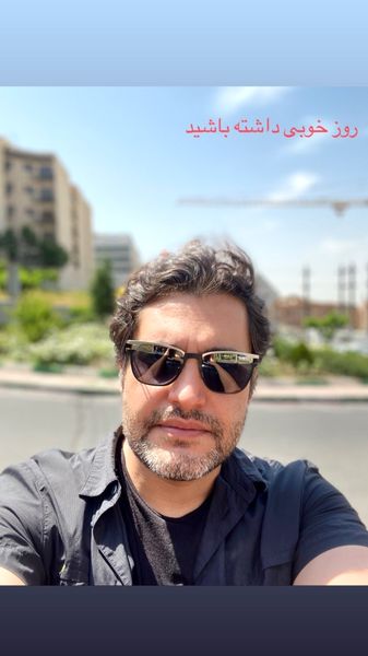 سلفی امیرمحمد زند در یک روز بهاری + عکس