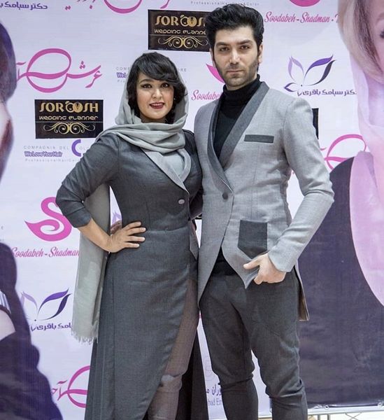 فریبا طالبی و همسرش در یک مراسم + عکس