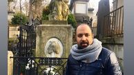 علی اوجی در کنار مقبره موزیسین‌مشهور جهان + عکس