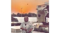 نرگس محمدی در غروبی زیبا + عکس