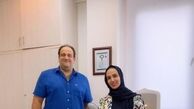 خانم بازیگر تازه عروس در کنار دندانپزشکش + عکس