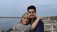 الیکا عبدالرزاقی و برادرزاده اش در کنار دریا + عکس
