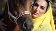 اسب زیبای خانم بازیگر + عکس