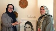 نقاشی زیبای یکی از هواداران خانم بازیگر از او + عکس