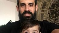 والیبالیست مشهور و خواهرزاده اش + عکس