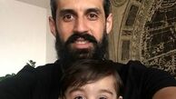 والیبالیست مشهور و خواهرزاده اش + عکس