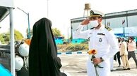  تصویری زیبا از احترام نظامی یکی از اعضای ناو ۷۵ ارتش به همسر خود !