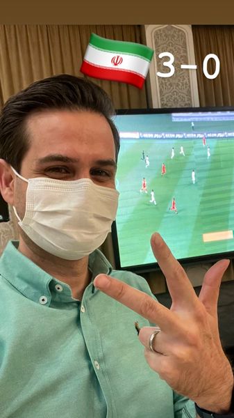 خوشحالی پویا امینی از برد تیم ایران + عکس