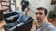 سلفی امین زندگانی در پشت صحنه کار جدیدش + عکس