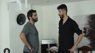 بهرام افشاری در کنار کارگردان سریال های عاشقانه + عکس
