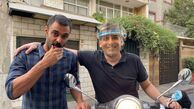 حمید گودرزی با موتور لاکچریش در خیابان + عکس